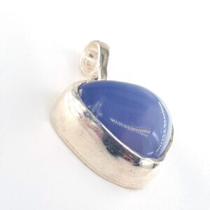 Mavi Kalsedon Kolye Ucu (Gümüş)