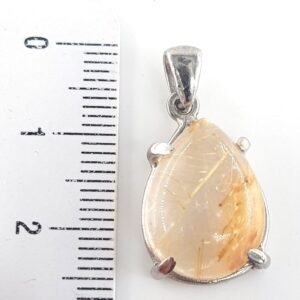 Alternative view of Gold Rutil Kuvars Kolye Ucu (Gümüş)