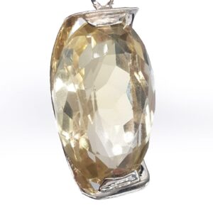 Limon Kuvars Kolye Ucu (Gümüş)