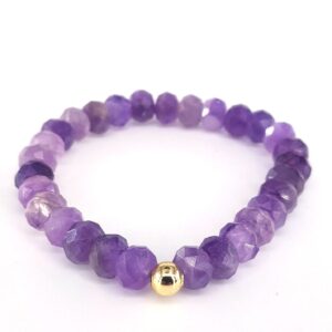 Ametist Bileklik Rondela 8mm