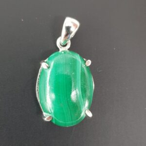 Malakit Kolye Ucu (Gümüş)