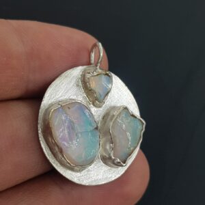 Alternative view of Ateş Opal Kolye Ucu (Gümüş)