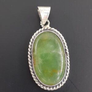 Prehnite Kolye Ucu (Gümüş)