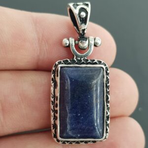 Alternative view of Lapis Lazuli Kolye Ucu (Gümüş)