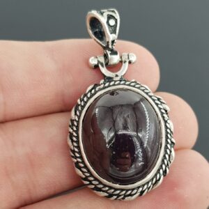 Alternative view of Garnet (Lal) Kolye Ucu (Gümüş)