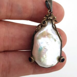 Alternative view of Barok İnci Kolye Ucu (Gümüş)