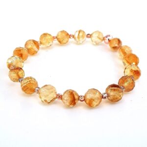 Sitrin Bileklik Faset Rose 8mm