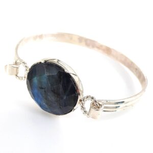 Labradorit Faset Bileklik (Gümüş)