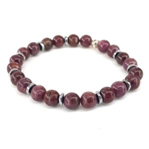 Yakutlu Safir (Ruby Safir) Bileklik 8mm