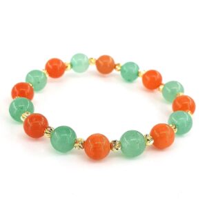 Yeşil / Turuncu Aventurin Bileklik 8mm