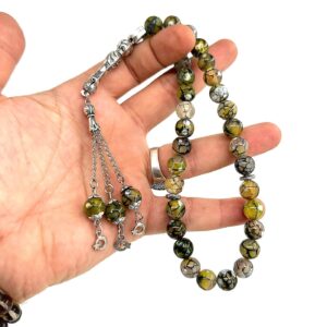 Yosunlu Akik ( Moss Agate )Tesbih 10mm