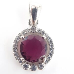 Garnet (Lal) Kolye Ucu (Gümüş)