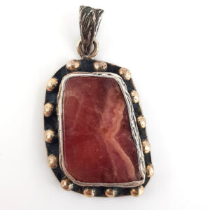 Rodokrozit Kolye Ucu (Gümüş)