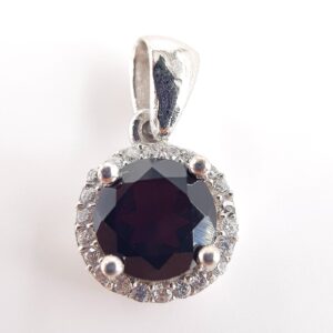 Garnet (Lal) Kolye Ucu (Gümüş)