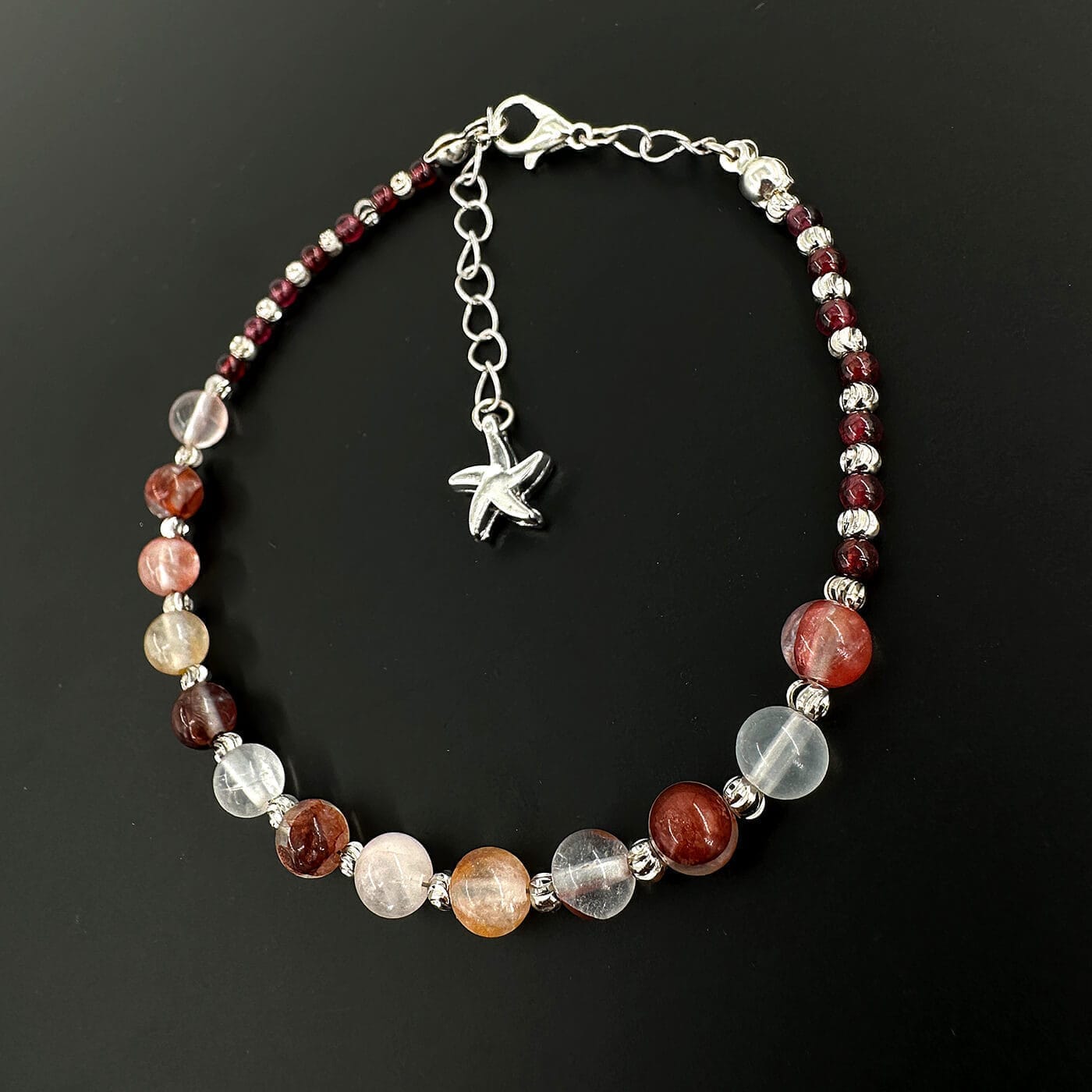 Azeztulit, Garnet Halhal 6mm