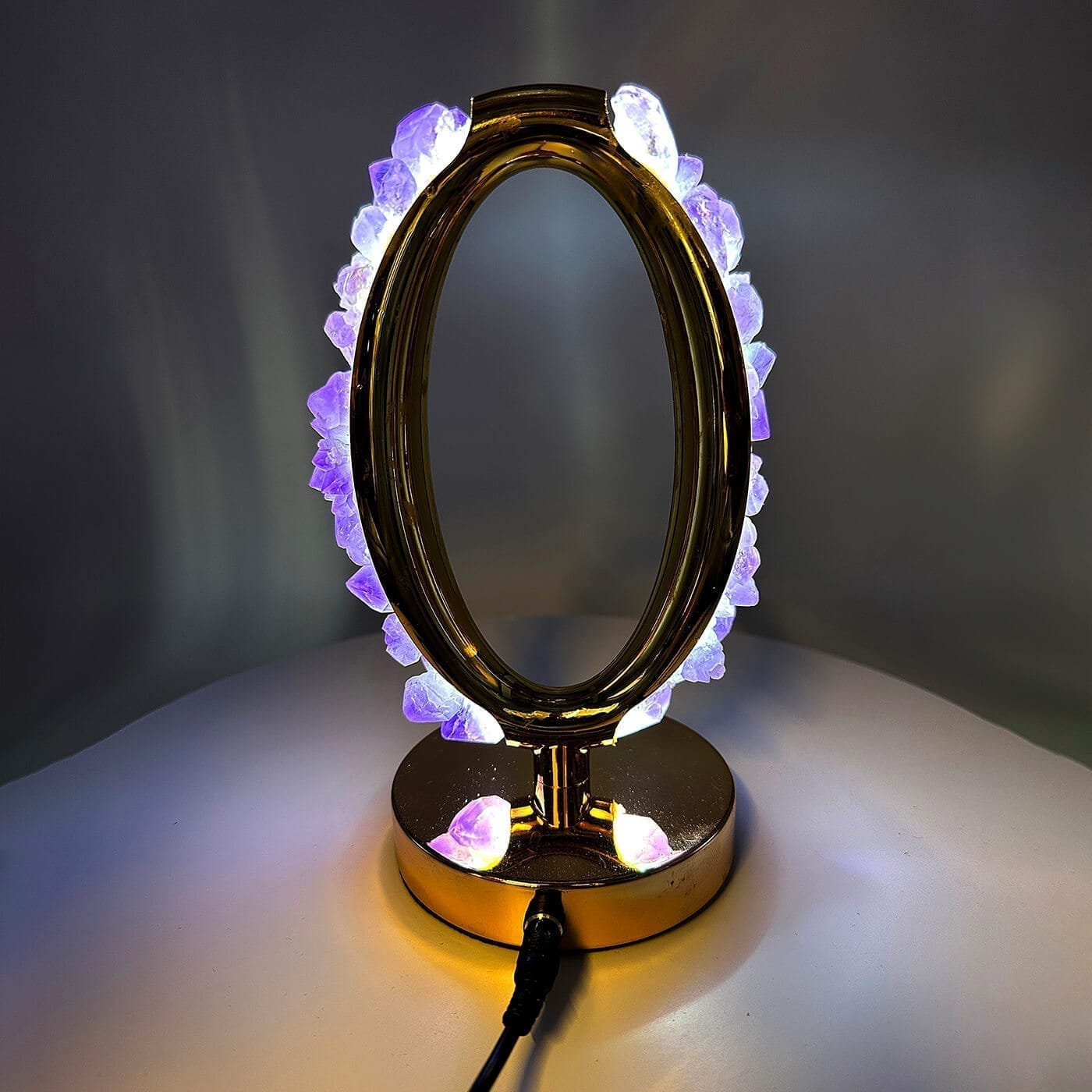 Ametist Gold Standlı Gece Lambası - Görsel 3