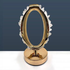 Kristal Kuvars Gold Standlı Gece Lambası