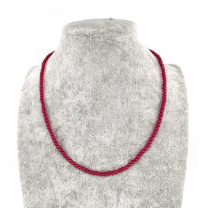 Yakut Kolye 3mm Gümüş