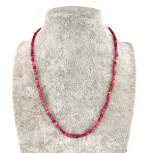 Yakut Kolye 3x4mm Gümüş