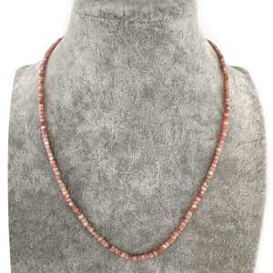 Rodokrozit Kolye 2mm Gümüş