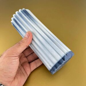 Alternative view of Premium Esanslı Sonsuz Duruş Mum Beyaz-Mavi