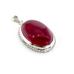 Star Yakut Kolye Ucu El İşi (Gümüş) 6A+