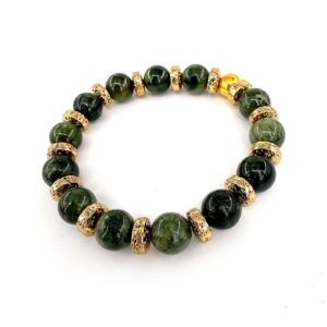 Diopsit Bileklik 10mm Gold