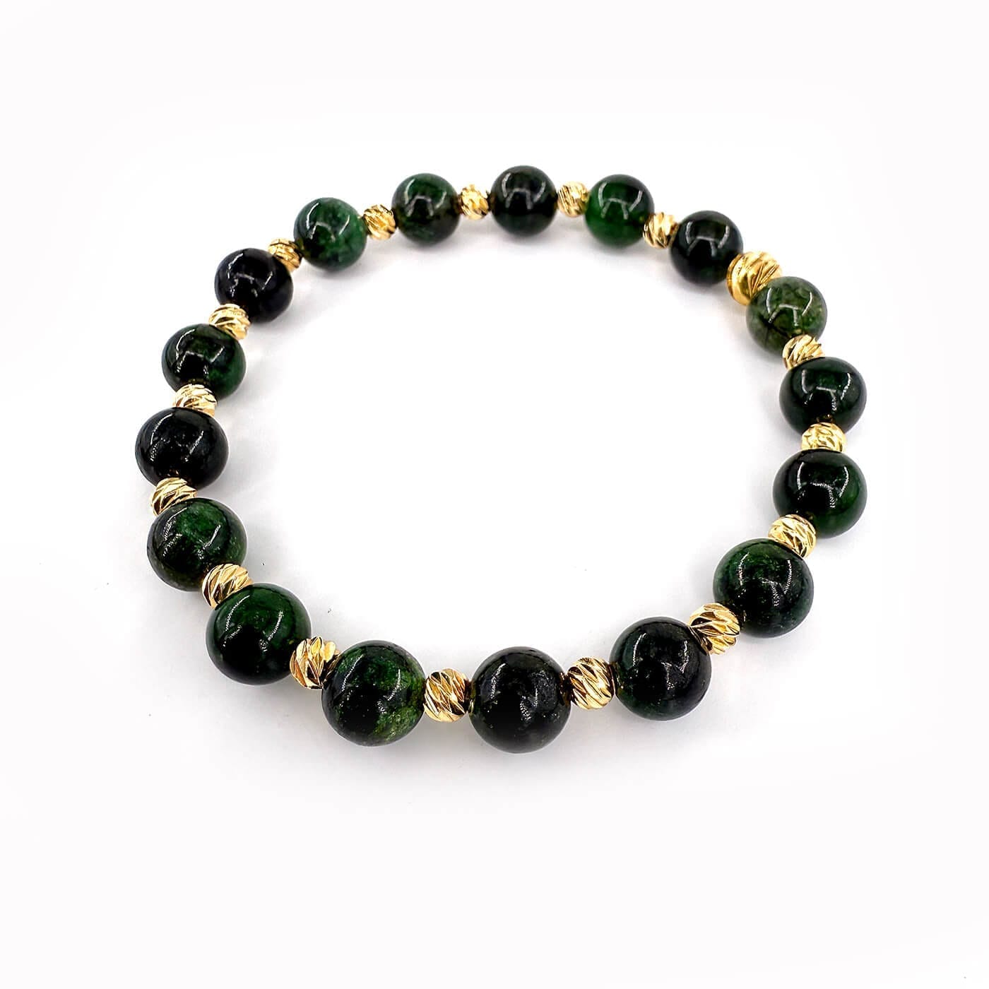 Diopsit Bileklik 8mm Gold