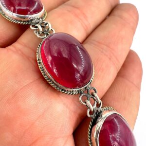 Alternative view of Star Yakut Mega Bileklik El İşi (Gümüş) 6A+