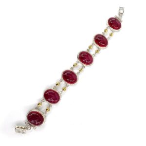 Alternative view of Star Yakut Mega Bileklik El İşi (Gümüş) 6A+