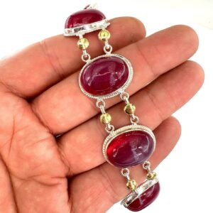 Star Yakut Mega Bileklik El İşi (Gümüş) 6A+