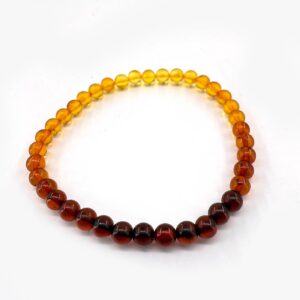 Renkli Kehribar Bileklik 5mm