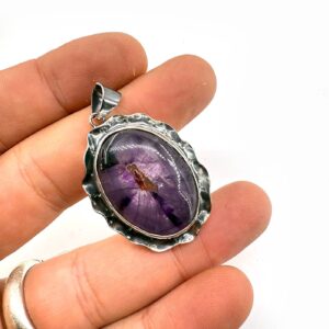 Ametist Kolye Ucu Gümüş