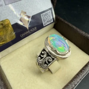 Alternative view of Sertifikalı Opal Erkek Yüzük (Gümüş) AAA