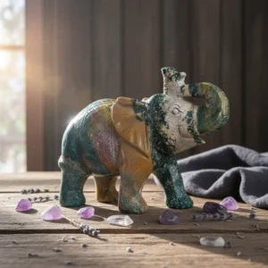 Yosunlu Akik Fil Obje